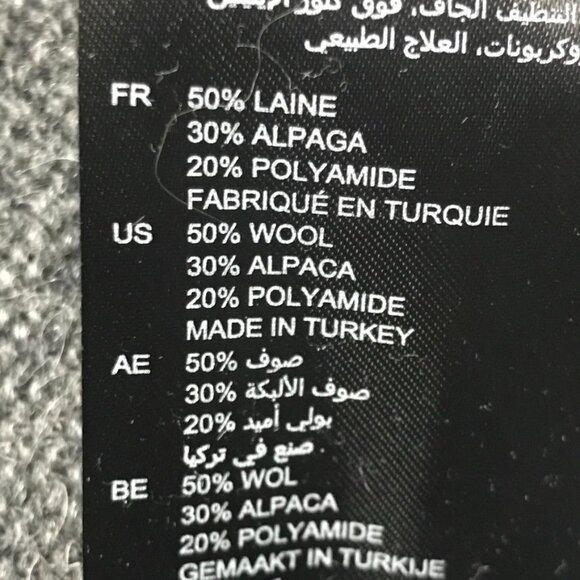 Sandro Paris Italian Yarn Alpaca/Wool Blend Zip Sweater Jacket - Size Small - Picture 8 of 9